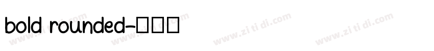 bold rounded字体转换